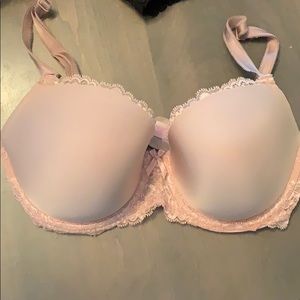 VS nude Dream Angels Lined Demi Bra 32DDD